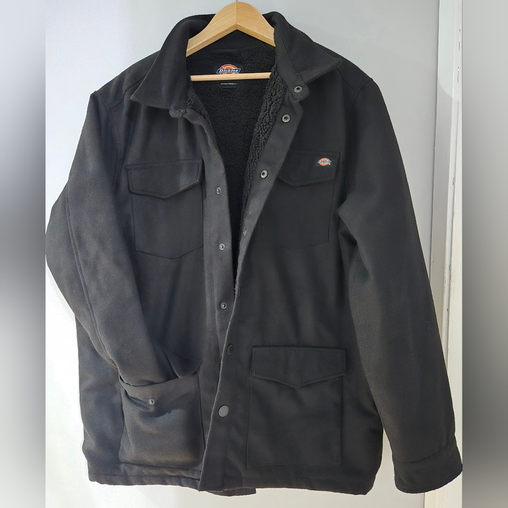 Dickies Black Fleece Lined Jacket, Men's XL
